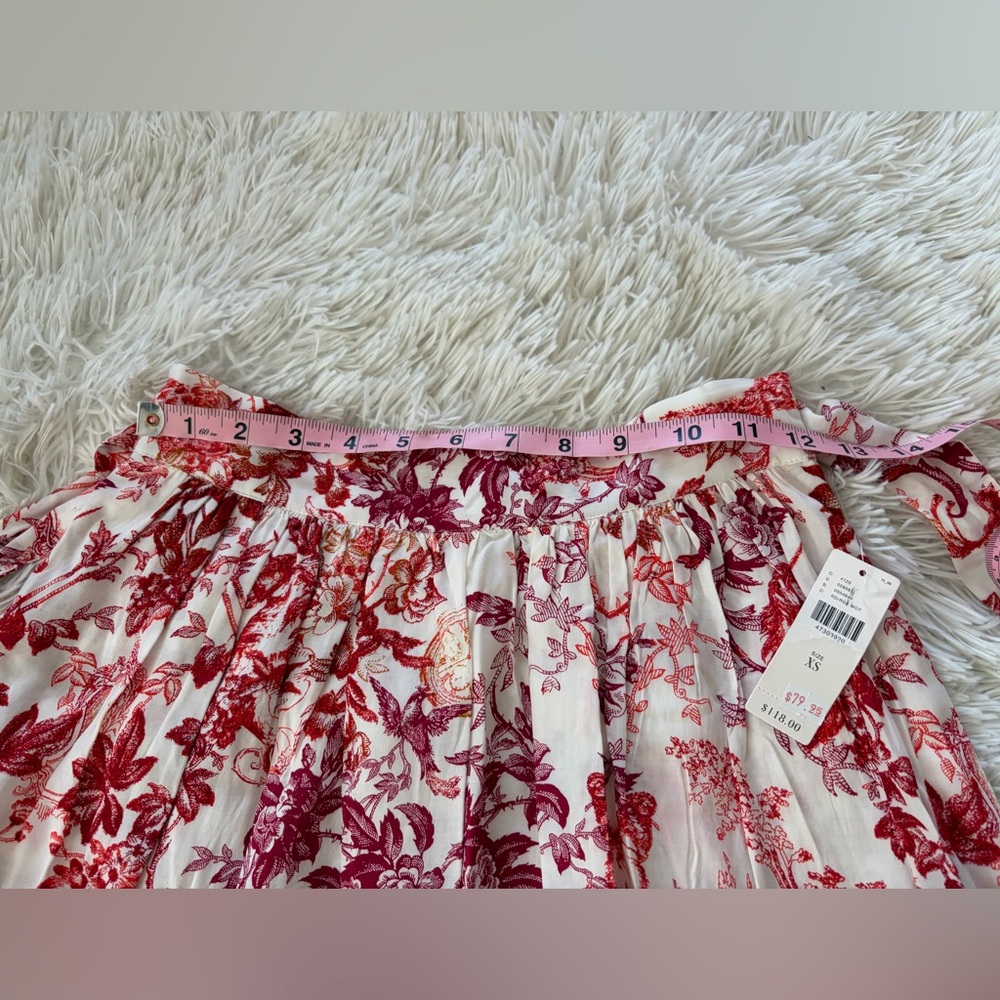 Anthropologie Maeve Red Midi Skirt - Size XS - NWT - Picture 9 of 11